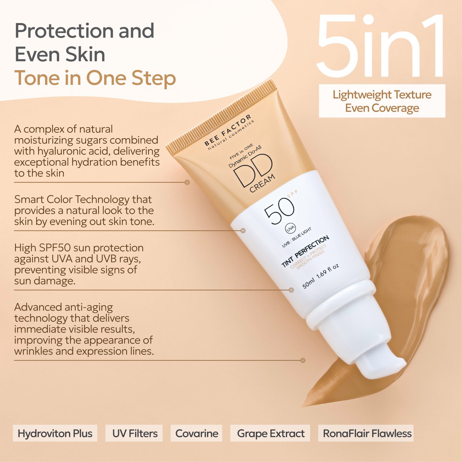 DD Face Cream SPF50 5in1 - Image 3